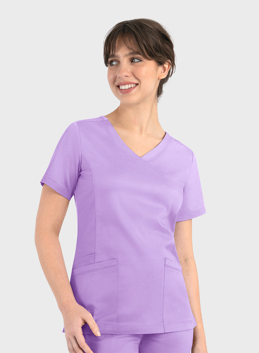 Maevn Matrix 3701 Women's Curved Mock Wrap Top