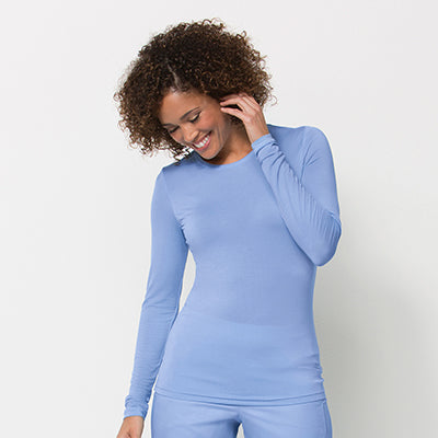 Maevn Knit 6709 COOLMAX Long Sleeve Under Scrub Tee