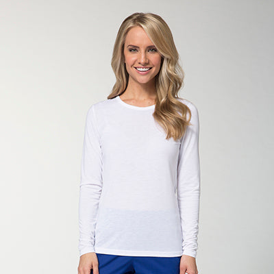 Maevn Knit 6709 COOLMAX Long Sleeve Under Scrub Tee